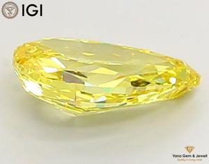 Diamante de Corte Pera de 4.00 Quilates, Cultivado en Laboratorio, Certificado por IGI, Color Amarillo Intenso, Claridad VS2, para Collar Solitario - Product Image 6