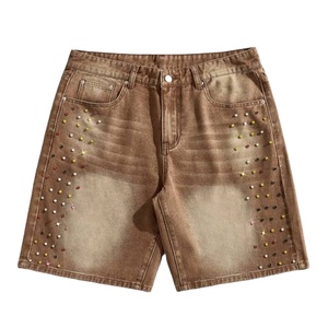 New Arrival OEM Summer Men Demin <b>Jeans</b> Shorts Unique Design High Street Style High Quality <b>Elastic</b> <b>Waist</b> Eco-Friendly Factory - Product Image 1