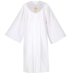 Uniformes de Coro Cristianos al por Mayor, Vestido de Coro Transpirable con Estola, Túnicas de Coro de Clérigos de Diseño Personalizado de Alta Calidad - Product Image 4