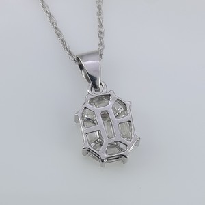 JEWELSPAARK Collier pendentif tendance pour femme en or plaqué 925 avec diamants blancs naturels taille émeraude et baguette de 1,22 carats au total - Product Image 2
