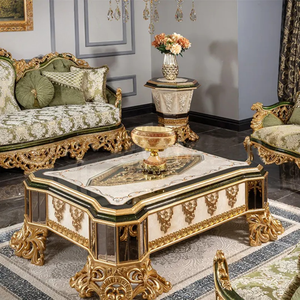 Juego de Sofás Tapizados Grandes de Lujo Real en Verde Oliva Francés para Sala de Estar, Madera de Caoba Clásica Tallada a Mano, Personalización de Alta Gama - Product Image 5