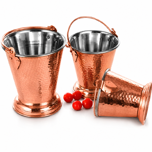 Steel <b>Copper</b> Set of 1 Dish Serving Handi 750 ML Eco-Friendly Stocked Metal <b>Utensils</b> - Product Image 5