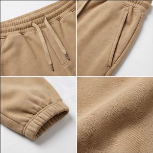 กางเกงวอร์มขาบานเข้ารูปสไตล์สตรีทแวร์สำหรับผู้ชายกางเกงวอร์มขาบานผ้าเฟรนช์เทอร์รี่ทรงสลิมฟิต - Product Image 4