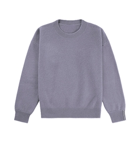 เสื้อสเวตเตอร์คอกลมสำหรับผู้หญิง สีพื้น แขนยาว สวมใส่สบาย เหมาะสำหรับฤดูใบไม้ร่วง ผลิตจากผ้าขนสัตว์ผสม ระบายอากาศได้ดี ไม่เป็นขุย ทรงปกติ - Product Image 6