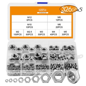 M2 M2.5 M3 M4 M5 M6 M8 Nuts Hot Bán 304 thép không gỉ Nuts Hex Nuts Assortment Kit - Product Image 1