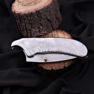 Navaja Plegable con Hoja de Acero, Punta Recta, Borde de Corte, Perilla de Pulgar, Grado DIY, Utilitaria, con Punta Afilada, Mango de Madera - Product Image 3
