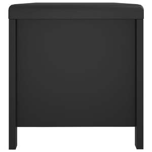 Boîte de rangement en bois d'ingénierie noir 41,3x15,7x17,7 pouces pour bancs de patio - Product Image 6