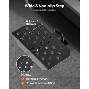 Protezione Universale per Paraurti Posteriore, Pedana Antiscivolo per Gancio di Traino con Capacità di Carico di 350 LBS per Supporti da 2 Pollici - Product Image 5