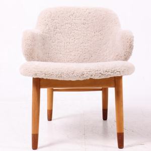 工場直販価格 クラブ ラウンジチェア デザイナー Ib <span class=keywords><strong>Kofod</strong></span>-<span class=keywords><strong>Larsen</strong></span> シープスキン張りアームチェア 家庭・アパート・ホテル・レジャー用 - Product Image 1