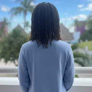 แจ็คแอนด์จิล เสื้อสเวตเชิ้ตผู้หญิงสีน้ำเงิน แขนยาว สไตล์ลำลอง ทรงหลวม ความยาวปานกลาง แฟชั่นฤดูหนาว ขายส่ง - Product Image 6