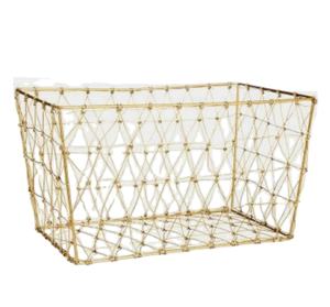 Cesta de almacenamiento de Metal de gran venta para el hogar, Hotel, cesta de almacenamiento de ropa, cesta decorativa galvanizada, accesorios de cocina - Product Image 3