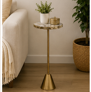 Modern <b>marble</b> <b>top</b> coffee <b>table</b> Gold brass frame living room Decorative <b>side</b> <b>table</b> furniture - Product Image 4