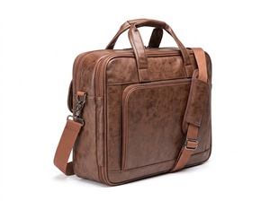 Maletín para Portátil de Cuero Marrón Crazy Horse, Unisex, para Negocios, con Diseño Impermeable Hecho a Mano, Estilo Mensajero y Bandolera - Product Image 1
