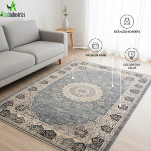 Tapis de sol design exclusif |   Revêtement de sol en mélange de laine, coton et soie |   Décoration d'intérieur en fibres synthétiques naturelles durables - Product Image 5