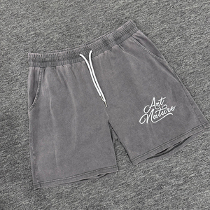 Pantalones Cortos Deportivos Extra Grandes con Estampado Gráfico Personalizado, Mezcla de Algodón Beige con Diseño de Pantera con Contorno Azul, Moda Casual de Verano de Alta Calidad - Product Image 4