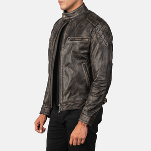 Chaqueta de Motociclista de Cuero OEM Premium para Hombre, Estilo Biker Urbano con Cierre, Chaqueta de Moda Personalizada al por Mayor - Product Image 2