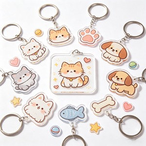 Porte-clés personnalisés en acrylique en forme de patte de chien de dessin animé pour la vente en gros aux animaleries - Product Image 2