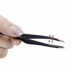 Wholesale Stainless Steel Slanted Tip Durable Precision Eyebrow Tweezers Beauty <b>Makeup</b> <b>Tool</b> - Product Image 3