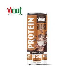 Shake protéiné au chocolat VINUT (Riche en protéines, sans gluten, sans sucre) Marque privée Échantillon gratuit Fabricant vietnamien 24 canettes/plateau - Product Image 1