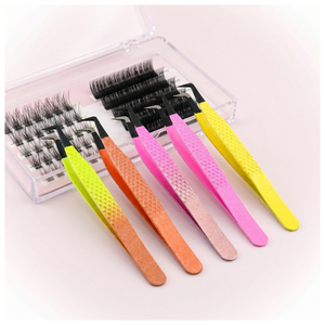 Pinza Profesional para Pestañas con Punta de Fibra, Pinza para Pestañas de Acero Inoxidable Alemán, Pinza Recta para Recoger y Aislar Pestañas - Product Image 1