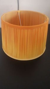 Pantalla de Lámpara de Tela Plisada Amarilla Hecha a Mano, Forma de Cilindro, Estilo Contemporáneo, Cubierta de Lámpara Colgante para Decoración del Hogar - Product Image 4