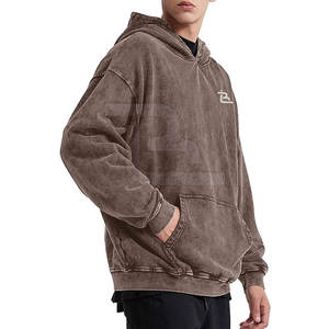 Ropa de Moda de Tallas Grandes, Sudaderas Básicas con Lavado Ácido, Nueva Llegada, Oferta, Sudaderas con Lavado Ácido para Hombre Resistentes al Viento - Product Image 4