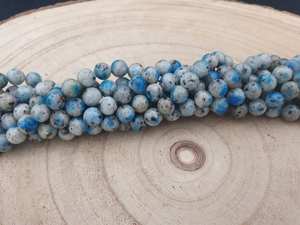 Perles de jaspe K2 8 mm, perles en pierre naturelle, brin de 22 à 44 pièces, véritable granit K2, fournitures pour la fabrication de bijoux - Product Image 2