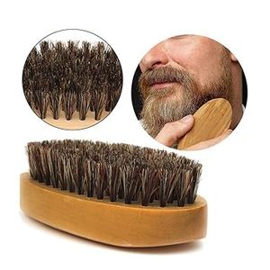Brosse à cheveux ovale personnalisée en bois à poils souples en nylon, courbée 360°, pour hommes, promotionnelle, forme laser, soins personnels - Product Image 4