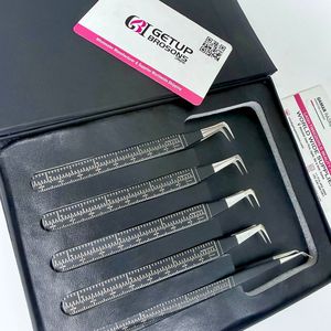 Pince à épiler GETUP BROSONS IMPEX en acier inoxydable à pointe lisse, revêtement noir, 90 Boot/Long 45, isolation argentée - Product Image 5