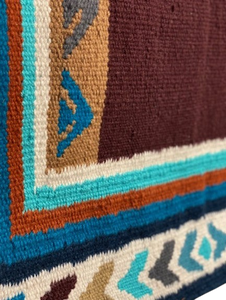 Tapis de selle en laine tissée fait main pour cavaliers de ranch, équipement équestre pour cow-boy, aventures sur sentier, concours et utilisation quotidienne - Product Image 2