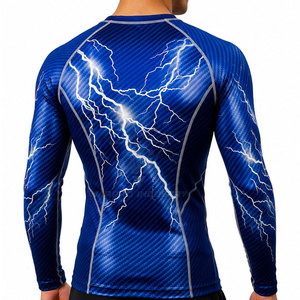 Stretch Performance Rash Guard for Men Long Sleeve Athletic <b>Compression</b> <b>Shirt</b> for Workout Surf and Swim Sessions - Product Image 5