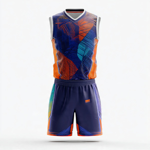 Team Volleyball Uniform Basketball Uniform Football Jersey Shorts Set Sleeveless Football Jersey Tops Basketball Uniforms - Product Image 2