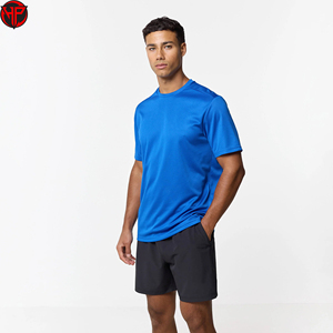 Ensemble t-shirt et short en coton pour homme, col rond, tricoté, tenue de sport, tenue décontractée d'été - Product Image 3