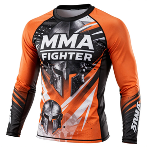 Camiseta de Compresión Sublimada Personalizada para MMA BJJ, Manga Larga, Ecológica, de Secado Rápido, Transpirable, Spandex/Poliéster - Product Image 2