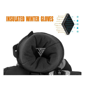 Gants de ski résistants à l'eau, compatibles écran tactile, chauds, imperméables, en tissu polyester/corduroy, gants d'hiver coupe-vent - Product Image 5