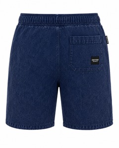 Shorts en coton délavé Oxytag pour homme, taille mi-haute avec cordon de serrage, pantalon court décontracté bleu uni, équipement de performance, shorts en coton - Product Image 6