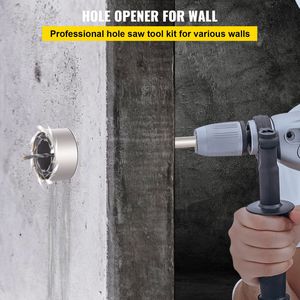 Kit di frese a tazza per cemento 1 2/11\" 1 3/5\" 2 9/16\" 3 5/32\" 3 15/16\" Punte da trapano HSS per metallo con attacco SDS Plus SDS MAX per fori nel muro - Product Image 2