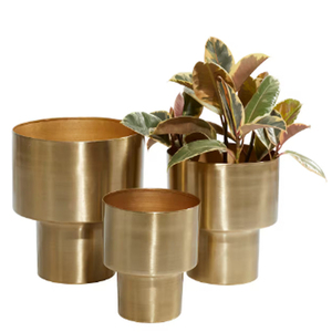 <b>Gold</b> Metal Compote Pedestal Bowl Flower <b>Vases</b> in Vintage Floral Pattern Brass Compote Bowls - Product Image 5