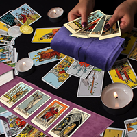 Pochette en velours pour cartes de tarot, sac de rangement pour jeux de cartes Oracle