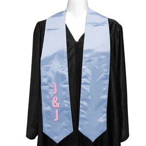 Estola de Graduación de Satén para Mujer Jack & Jill con Letras de Organización, Azul Claro, Suministro al por Mayor de Artículos Premium para Ceremonias y Eventos - Product Image 1