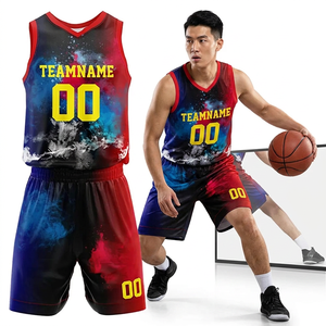 Camiseta de Baloncesto Sublimada Personalizada, Negra y Roja, sin Mangas, Cuello en V, de Secado Rápido, Ajuste Atlético, para Adultos, Unisex, con Impresión del Nombre del Equipo - Product Image 5