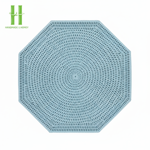 Tendance du moment : Assiette de présentation murale bohème en bambou écologique, motif floral, 35 cm de diamètre, faite à la main au Vietnam - Product Image 3