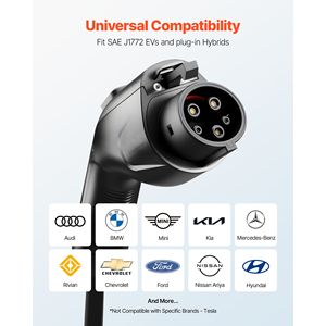 Nuovo Cavo di Prolunga per Caricabatterie EV da 48 Amp, 21 Piedi, Compatibile J1772, 120V 240V, Caricabatterie per Veicoli Elettrici SAE, Condizione: Nuovo - Product Image 2
