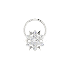 AJRETAIL - Piercing de Nariz con Diamante Natural de 0.11 Quilates, Oro de 14K, Corte Brillante Redondo, Estilo Étnico, Color HI, Claridad VS-SI, Joyería Elegante - Product Image 3