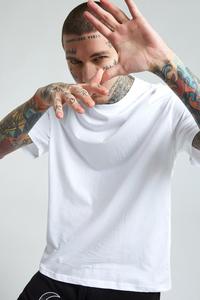 T-shirts pour hommes personnalisables, couleur unie réfléchissante, anti-rides, séchage rapide, manches courtes, coupe classique, mélange polyester/coton, vierges - Product Image 3