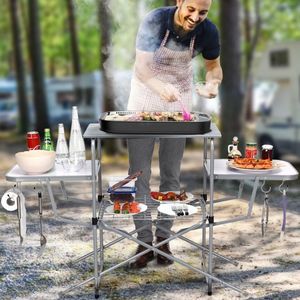 Table de barbecue pliable pour l'extérieur, support de grillade pour les divertissements en plein air - Product Image 2
