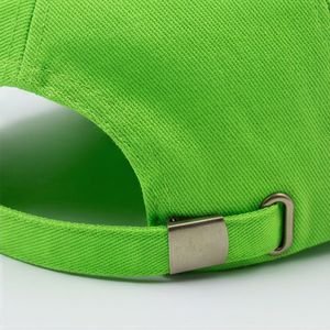 Casquette de baseball unisexe en coton vert néon, style décontracté, tendance, ajustement flexible, pour homme et femme - Product Image 6
