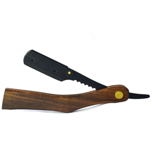 Sliding Customizable Logo Straight <b>Razor</b> for Barbers Plastic Handle Matte Single Blade Barber Supplies Customized Packing - Product Image 1