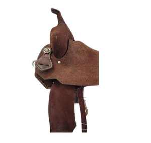 Selle anglaise en cuir véritable avec arceau en bois pour l'équitation, le dressage et les courses, prix abordable - Product Image 2