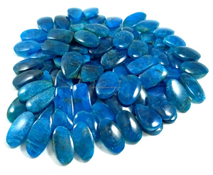 Pierre d'apatite en vrac, paires de cabochons naturels à facettes, cristaux de guérison, fournisseur en gros Inde - Product Image 1